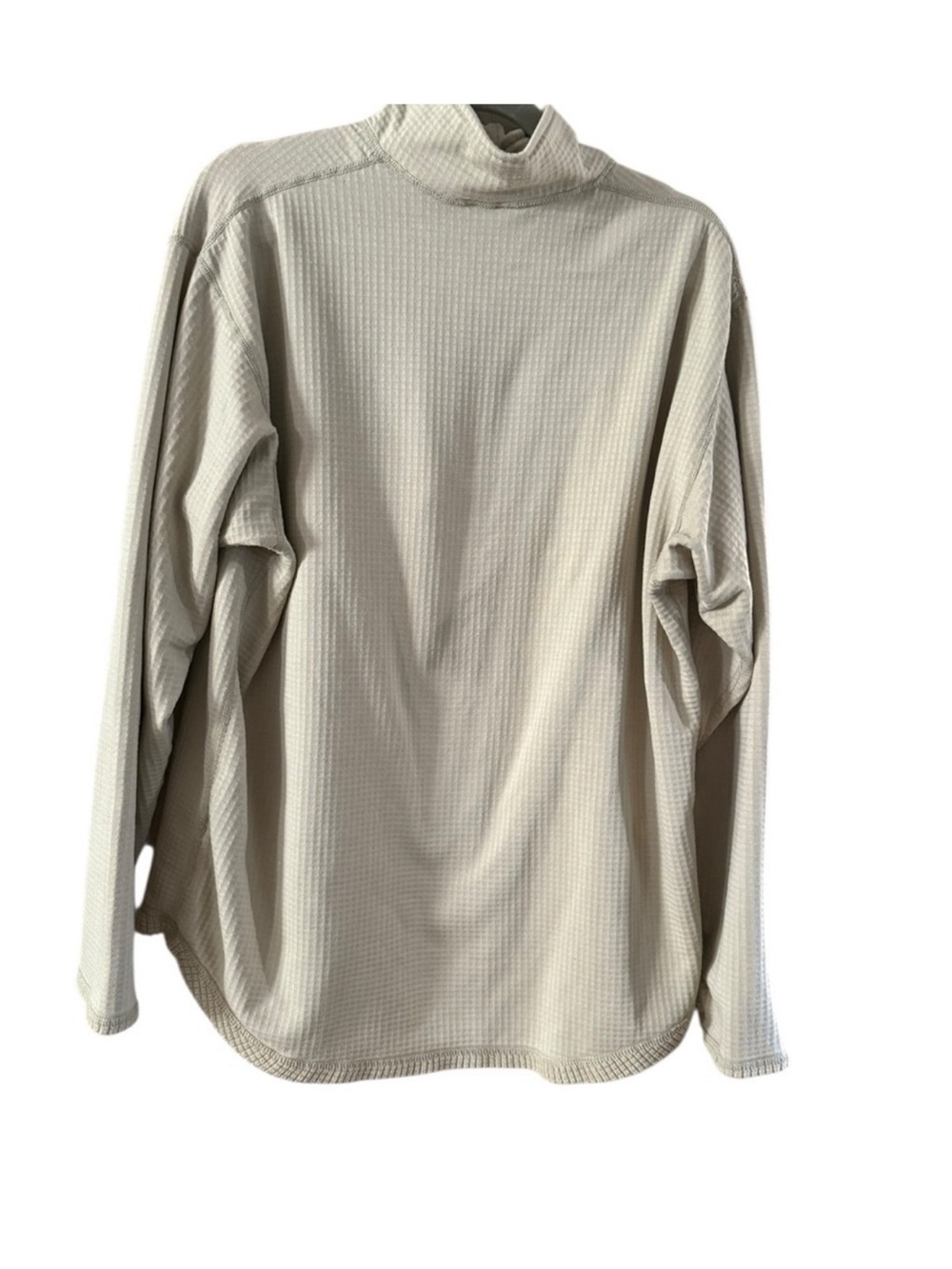 Men's Zip-Neck Ribbed Sweater in Light Beige - Picture 12 of 13